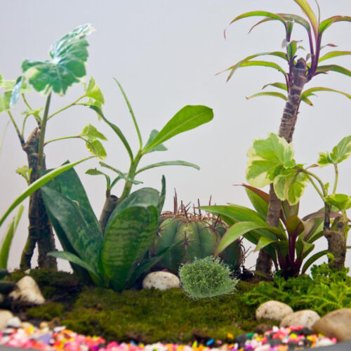 10pcs Artificial Plant Plant Grass Tuft Miniature Shrubs Bush Model Railway