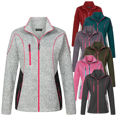Rock Creek Damen Fleecejacke Melange Fleece Übergangsjacke Outdoor Jacke  D-499