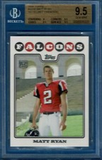 2008 Topps Matt Ryan (Helmet Off) #331.2 Rookie RC BGS 9.5 RARE SP #331
