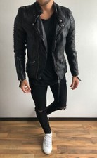 NEU Tigha Lederjacke ROB 10 BOB Gr. S M L XL XXL Schwarz Grau Biker YPS 