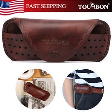 TOURBON Vintage Eyeglasses Storage Holster Eyewear Belt Pouch Glasses Protector