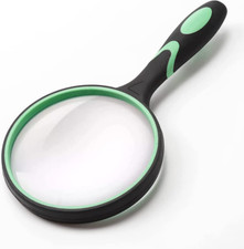 Large Magnifying Glass 10X Handheld Reading Magnifier for Seniors  Kids - 100MM