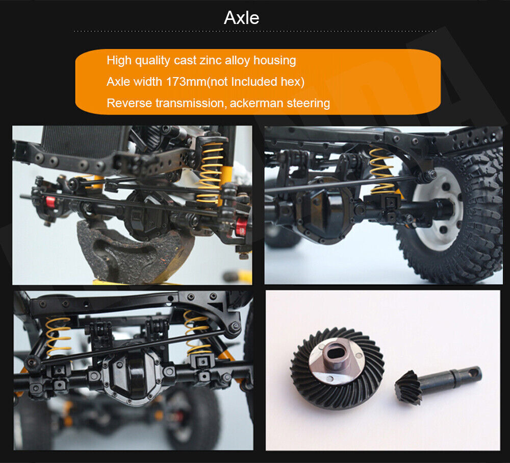 RCRUN 1:10 RC Crawler LC80 Metal Chassis Frame Builders Kit