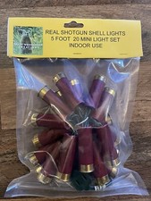 Recycled Shotgun shell lights 5ft dark red indoor use. Great for office cubicle