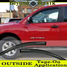 For 2004-2011 2012 2013 2014 2015 Nissan Titan 2pc Fronts Smoke Door Vent Visors