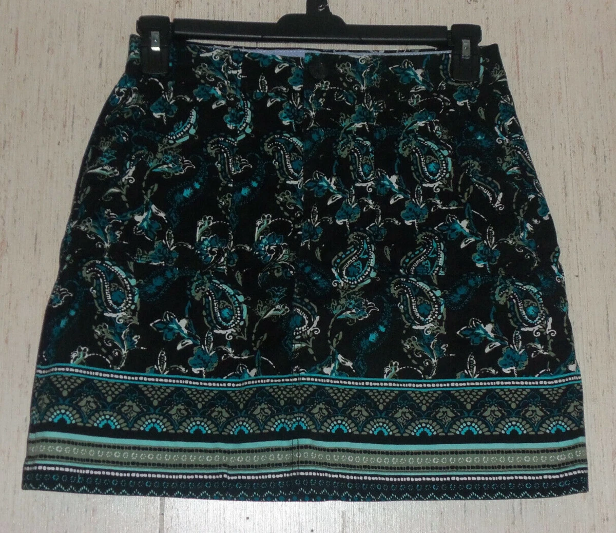 NOUVELLE JUPE FEMME CROFT & BARROW COUPE CLASSIQUE FEUILLES