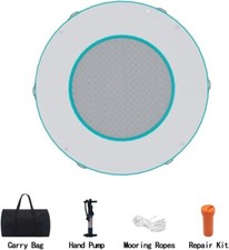 8FT Water Hammock Inflatable Floating Dock Round Floating Ring Lake Floats