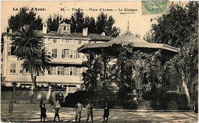 Carte Postale Ancienne Toulon – Place D'Armes, Var (83), Noir Et Blanc, Années 1900