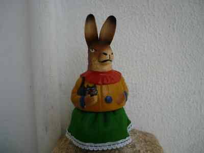 Deutscher, Osterhase, Hase mit abnehmbarem Rock, Süßigkeitenbehälter, Pappmache
