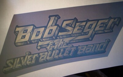 BOB SEGER & SILVER BULLET BAND 1970's VINTAGE ROCK & ROLL IRON ON TRANSFER B-2