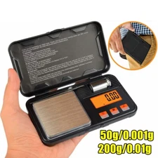 Mini Pocket Digital Scales 50g/0.001g 200g/0.01g Grams Jewellery Gold Weighing