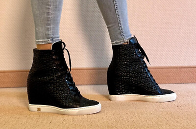 John Richmond High Heels Wedges Sneakers ca. 9,5 cm Absatz Größe 41 NP: 513,. 
