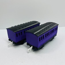 CUSTOM Purple Passenger Coach Trains Works on Thomas TrackMaster and Tomy Track