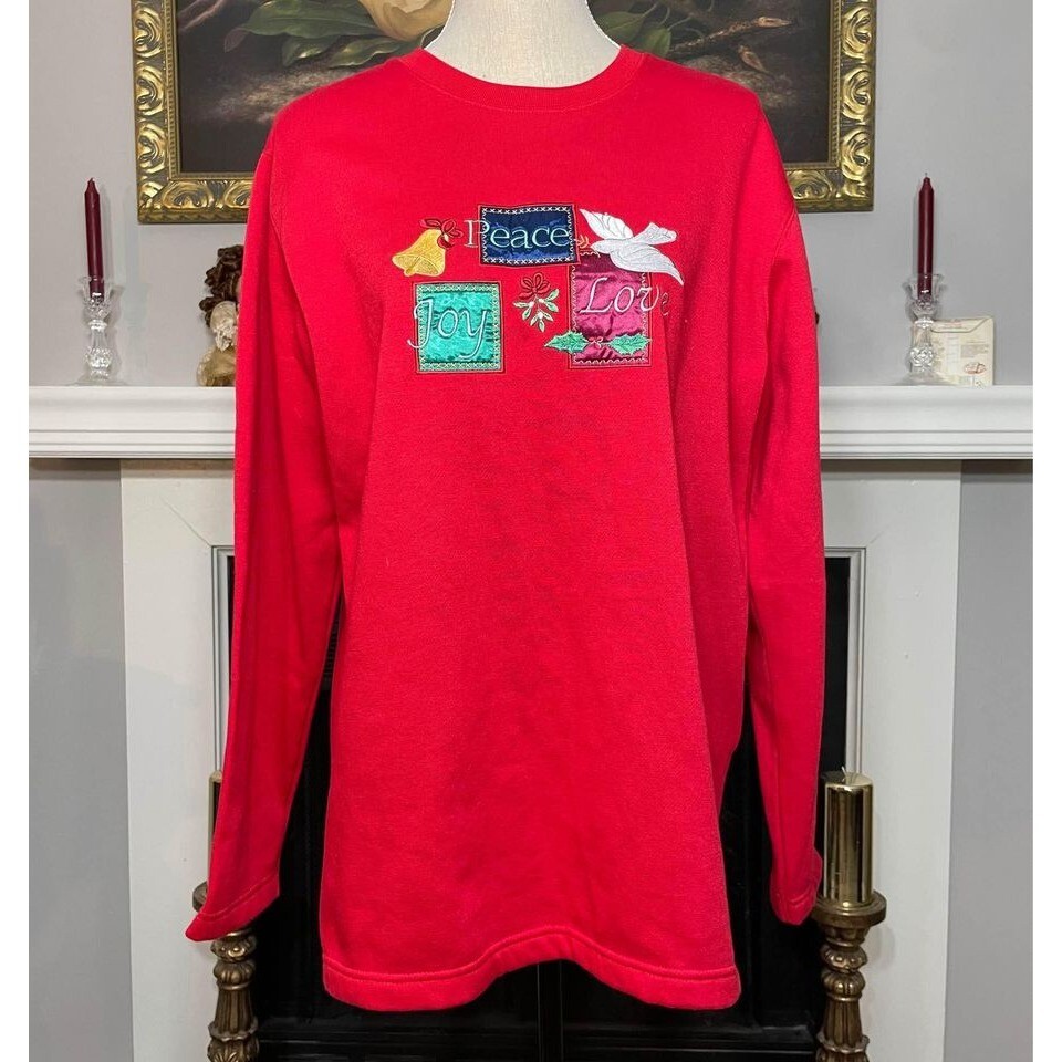 Basic Editions Holiday Women’s Pullover Sweatshir… - image 2