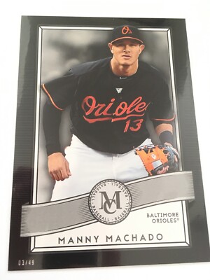 2016 Topps Museum Collection Jumbo 5x7 Manny Machado Orioles 78 #'d 10/49