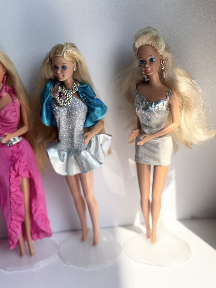 Lot Vintage Barbies Twirly Curls Sparkle Eyes Jewel Secrets eBay