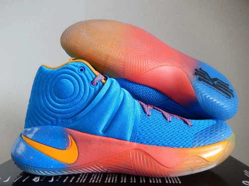 NIKE KYRIE 2 PROMO "EYBL" PHOTO BLUE-UNIV GOLD-BLACK SZ 7.5 RARE! [847687-470]