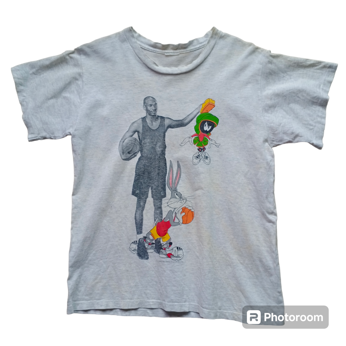 超希少 NIKE以前 90s ジョーダン JERZEES USA製 L Vintage 1993 Nike Gray Tag Michael Jordan Space Jam T Shirt Looney