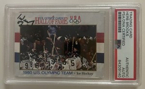 Herb Brooks Signed 1980 US Olympic Team Hockey Card 71 PSA/DNA Certified