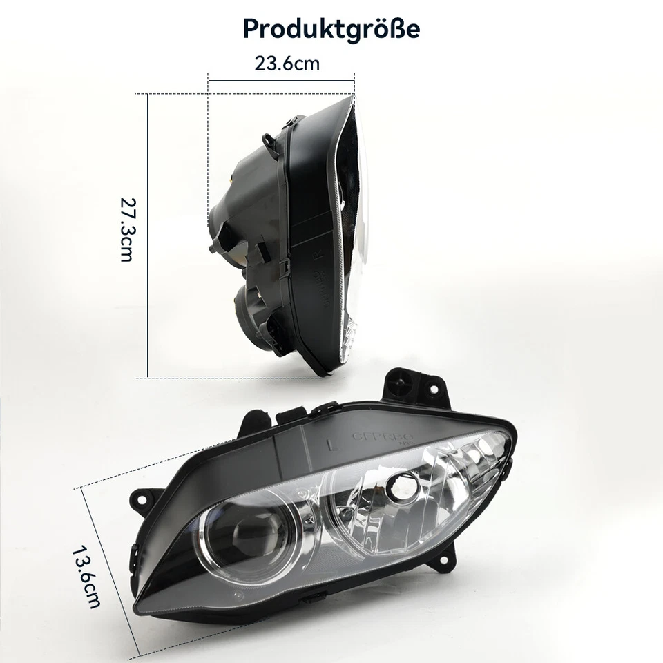 Headlight Head light Fit Yamaha YZF 1000 R1 2004-2006 2005 Black B2 T9 - Image 2 of 4