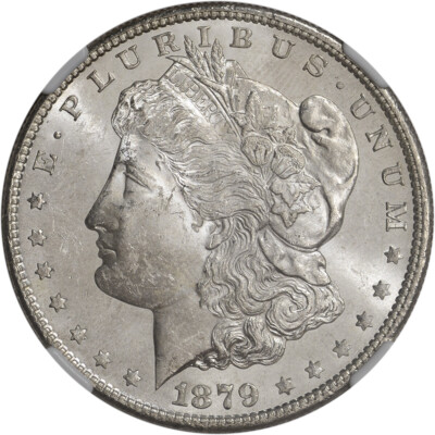 1879 S モルガン銀貨 UNC DETAILS 1879 S US Morgan Silver Dollar $1 - NGC Brilliant