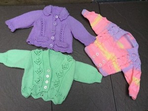handmade baby cardigans
