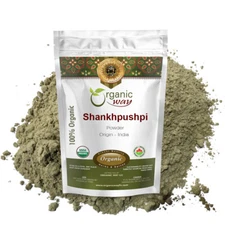 Organic Way Shankhpushpi Powder - Organic, Kosher & USDA Certified