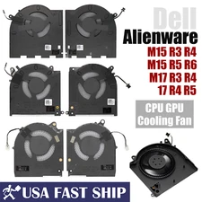 CPU GPU Cooling Fan For Dell Alienware 17 R4 R5 P31E ALW17C M15 R3 R4 R5 R6 M17
