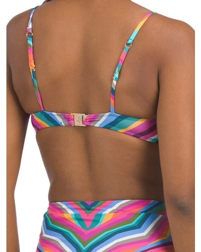 Trina Turk Louvre Striped Underwire Bikini Top Swimwear size 10 - Picture 2 of 3