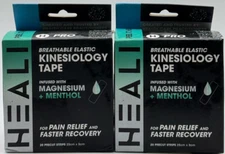 2PK Breathable Elastic Kinesiology Tape ~ 20 Precut Strips EACH ~EXP 11/25 ~ NEW