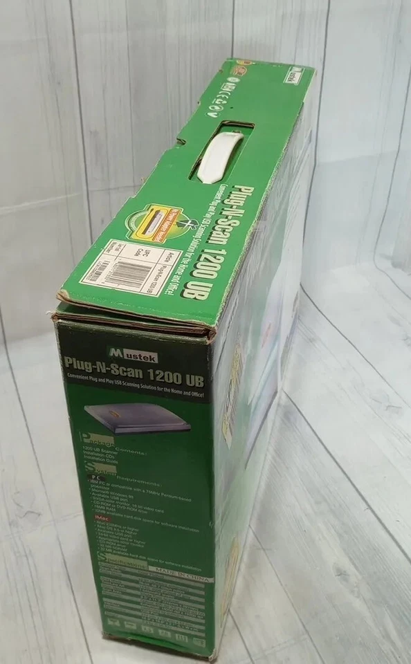 Vintage 90's Mustek Plug-n-Scan 1200 UB Flatbed Scanner - USB Powered Scan ~NOB - Image 3 of 4