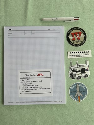 Tom Sachs JPL Notepad New Sealed, NASA Pen And 4 Decal Stickers