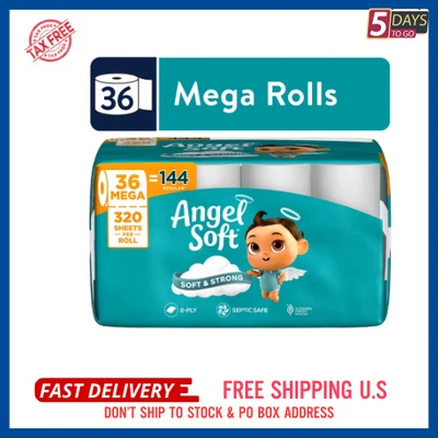 BRANDED New- Angel Soft 2-Ply Toilet Paper, 36 Mega Rolls