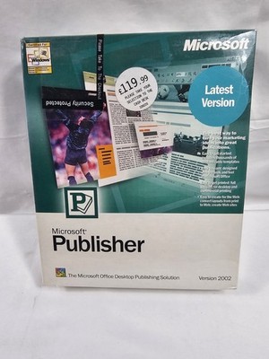 Microsoft Publisher Version 2002 Windows 98 2000 Neu Sealed Selten