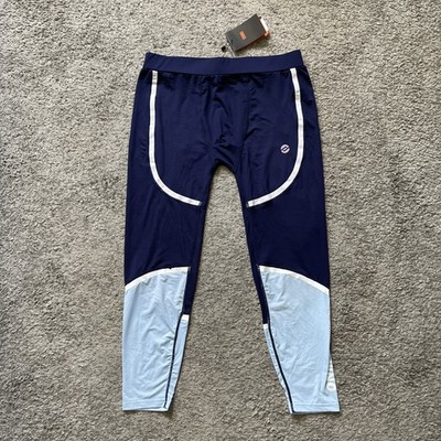 OMG  Herren Ribbon Tights Navy/Blau Kompressionsleggings Neu Größe M