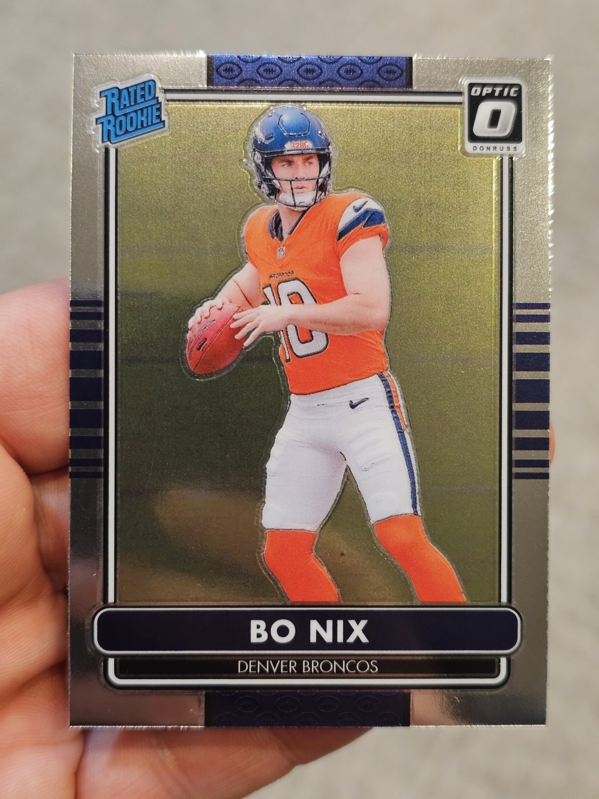 2024 Panini Donruss OPTIC 2014 Retro Series #6 BO Nix Denver Broncos Oregon Duck