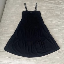 M Women’s Spaghetti Strap Black Tear Dress Summer Old Navy Medium