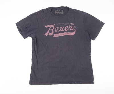Herren T-Shirt UK Größe M Eddie Bauer schwarz Baumwolle