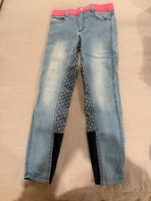 Horze Full Seat Breaches Bedazzled Denim Child Size M (10Y/140)