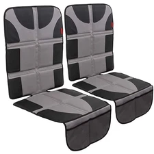 Lusso Gear Car Seat Protector 2-Pack - Gray, Universal Fit - Waterproof Padded