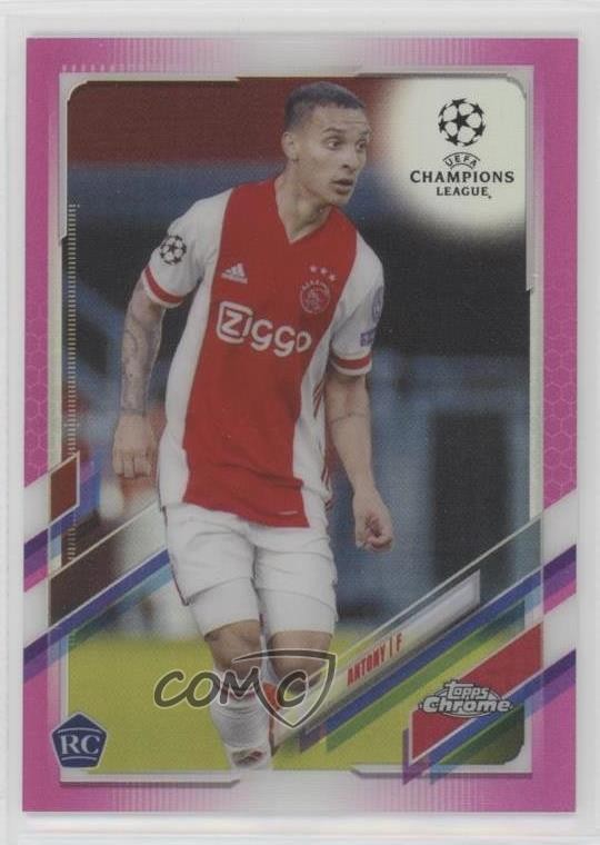 2020-21 Topps Chrome UCL Pink Refractor 66/175 Antony #87 Rookie RC 00f5