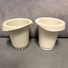 2 x Krups Schüssel grau Rührschüssel Sahnebecher 1,0 L 301 beige Küche Backen