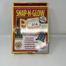 Snap-N-Glow Reusable Letter Panels Custom Messages Christmas Light Set