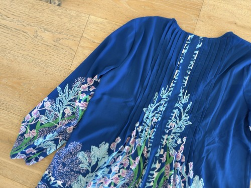 Lilly Pulitzer Blue Lavender Floral Top Women’s Size Large - Foto 9 di 13