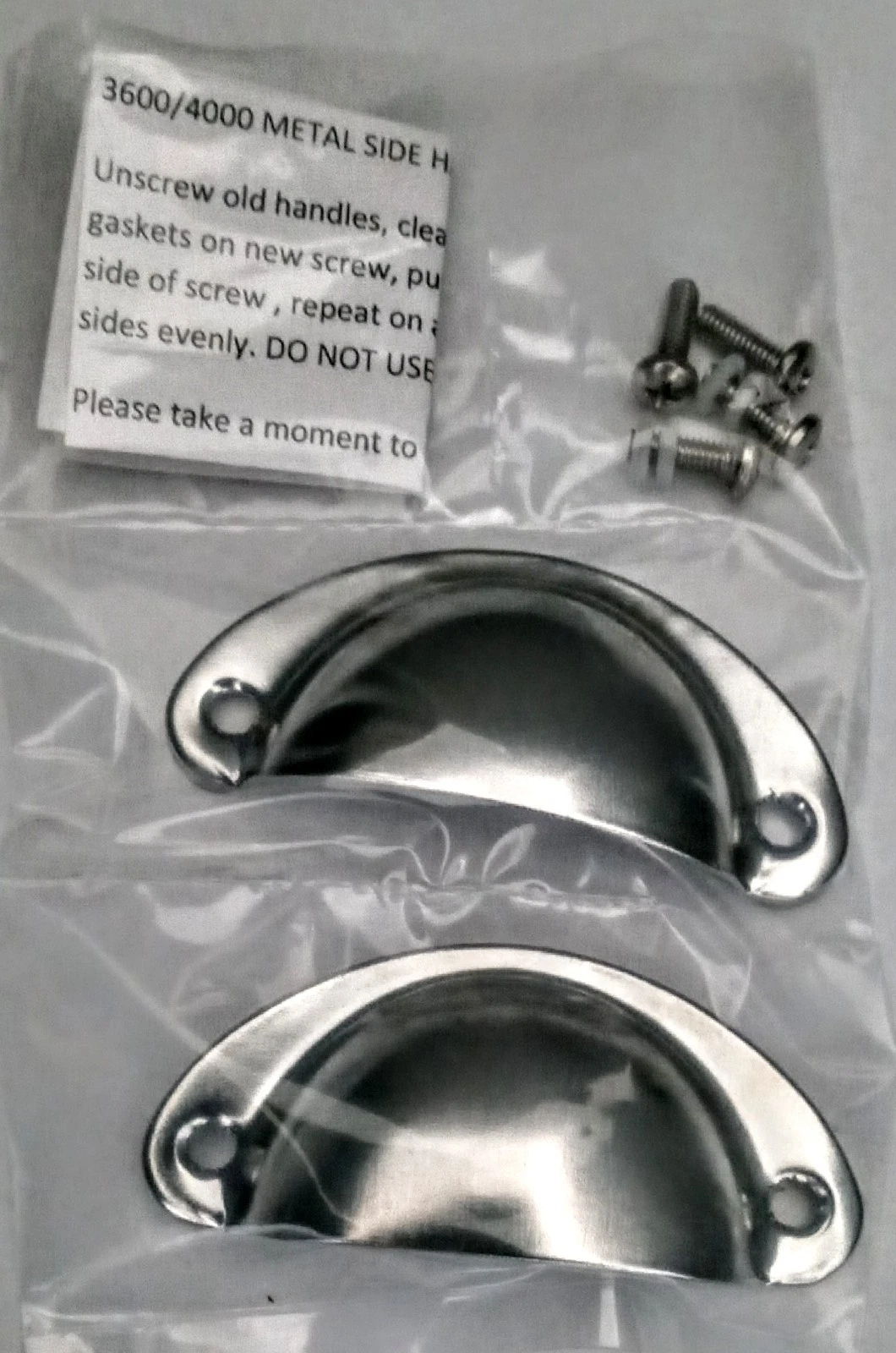 FITS VITAMIX 3600 4000 SIDE HANDLES REPLACEMENT ALL CHROME STEEL 2 IN THE SET
