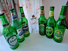 DPRK TaeDongGang River Beer Glass & 6 kinds o...
