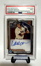 2024 Bowman Chrome  Walker Martin 1st Bowman Autograph PSA Mint -9-Giants!