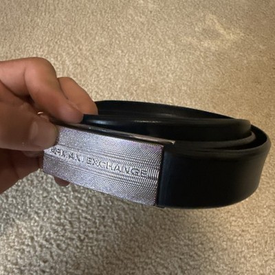 Armani Exchange Belt Black 34 100% Genuine Cow Leather
