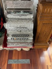 Antique Brass National cash register NICKEL SCROLL 1890’s DRAWER FRONT ONLY NCR