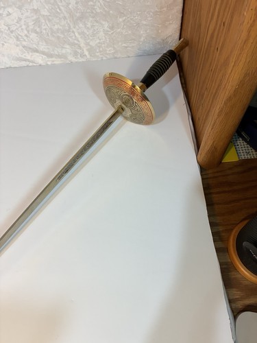 Fencing sword from Toledo Spain Blade 33β Length 40β Gold Tone